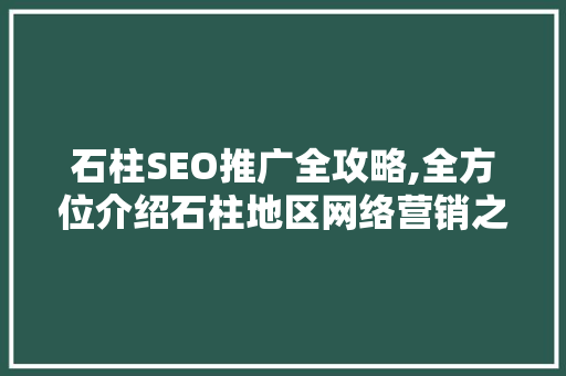 石柱SEO推广全攻略,全方位介绍石柱地区网络营销之路