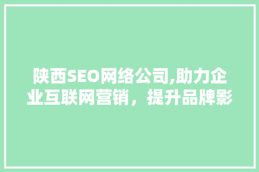 陕西SEO网络公司,助力企业互联网营销，提升品牌影响力