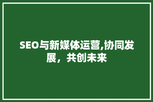 SEO与新媒体运营,协同发展，共创未来