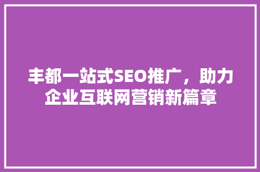 丰都一站式SEO推广，助力企业互联网营销新篇章