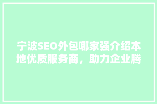 宁波SEO外包哪家强介绍本地优质服务商，助力企业腾飞