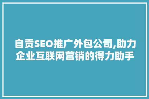 自贡SEO推广外包公司,助力企业互联网营销的得力助手