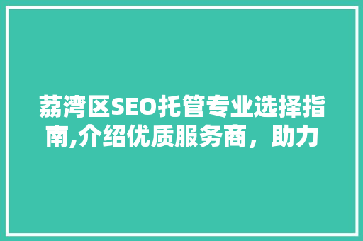荔湾区SEO托管专业选择指南,介绍优质服务商，助力企业高效推广