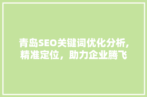 青岛SEO关键词优化分析,精准定位，助力企业腾飞