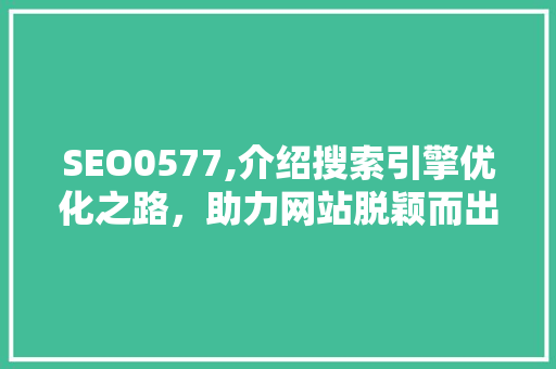 SEO0577,介绍搜索引擎优化之路，助力网站脱颖而出