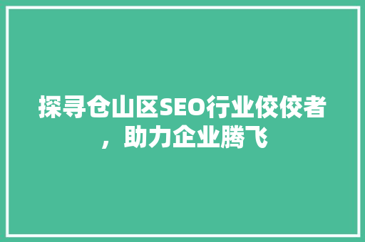 探寻仓山区SEO行业佼佼者，助力企业腾飞
