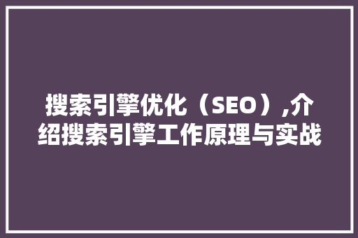 搜索引擎优化（SEO）,介绍搜索引擎工作原理与实战方法