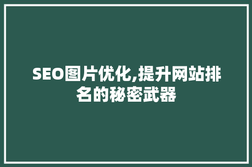 SEO图片优化,提升网站排名的秘密武器