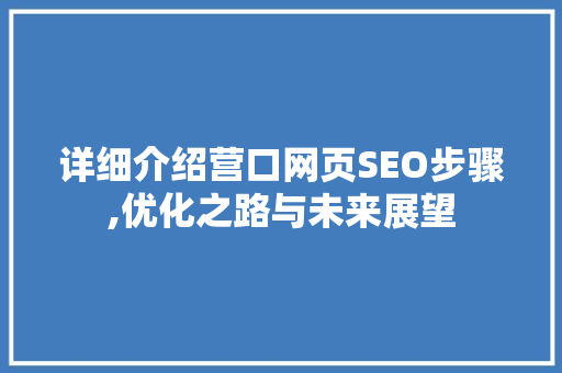 详细介绍营口网页SEO步骤,优化之路与未来展望