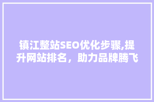 镇江整站SEO优化步骤,提升网站排名，助力品牌腾飞
