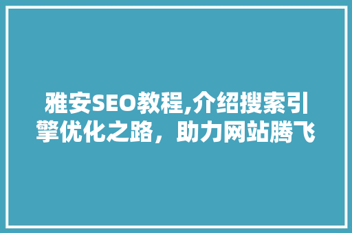 雅安SEO教程,介绍搜索引擎优化之路，助力网站腾飞