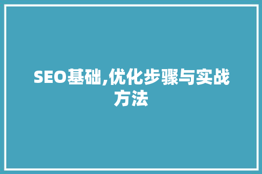 SEO基础,优化步骤与实战方法