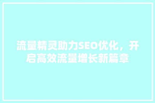 流量精灵助力SEO优化，开启高效流量增长新篇章