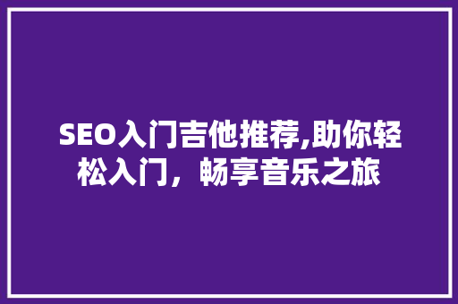 SEO入门吉他推荐,助你轻松入门，畅享音乐之旅