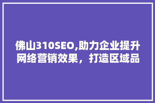 佛山310SEO,助力企业提升网络营销效果，打造区域品牌影响力