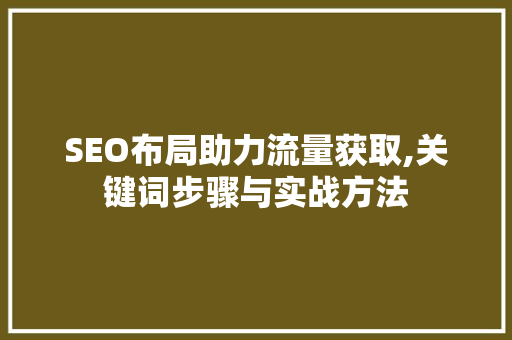 SEO布局助力流量获取,关键词步骤与实战方法