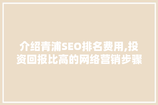 介绍青浦SEO排名费用,投资回报比高的网络营销步骤