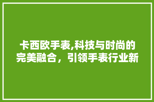 卡西欧手表,科技与时尚的完美融合，引领手表行业新潮流  第1张