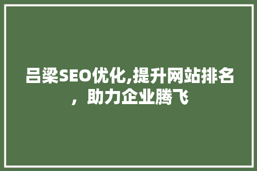 吕梁SEO优化,提升网站排名，助力企业腾飞  第1张