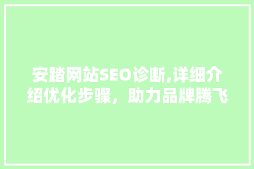 安踏网站SEO诊断,详细介绍优化步骤，助力品牌腾飞