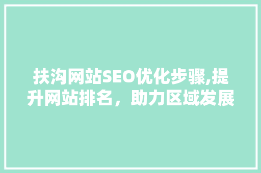扶沟网站SEO优化步骤,提升网站排名，助力区域发展