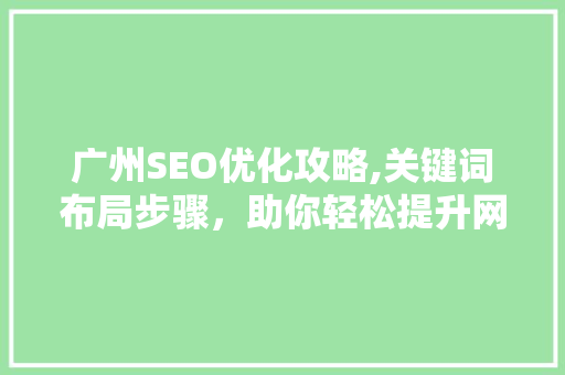 广州SEO优化攻略,关键词布局步骤，助你轻松提升网站排名