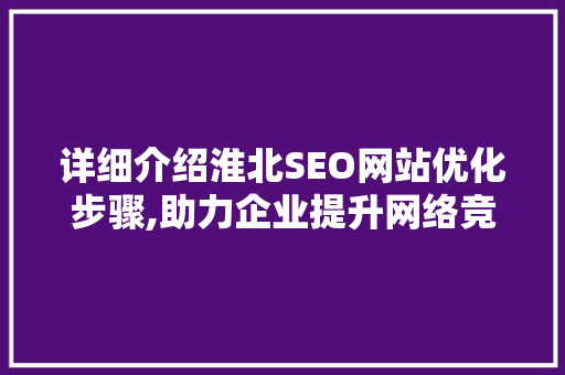 详细介绍淮北SEO网站优化步骤,助力企业提升网络竞争力  第1张