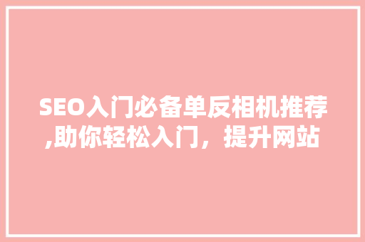 SEO入门必备单反相机推荐,助你轻松入门，提升网站排名