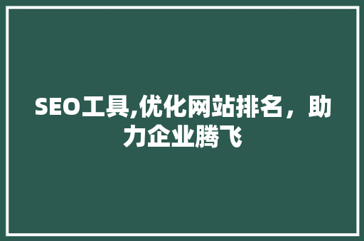 SEO工具,优化网站排名，助力企业腾飞  第1张