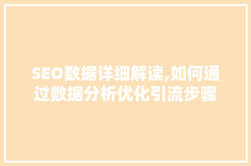 SEO数据详细解读,如何通过数据分析优化引流步骤
