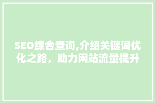SEO综合查询,介绍关键词优化之路，助力网站流量提升