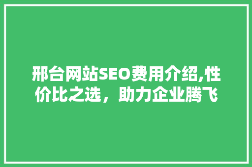 邢台网站SEO费用介绍,性价比之选，助力企业腾飞