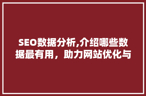 SEO数据分析,介绍哪些数据最有用，助力网站优化与提升