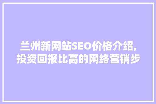 兰州新网站SEO价格介绍,投资回报比高的网络营销步骤