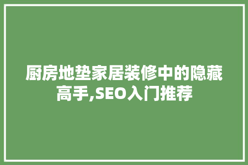 厨房地垫家居装修中的隐藏高手,SEO入门推荐