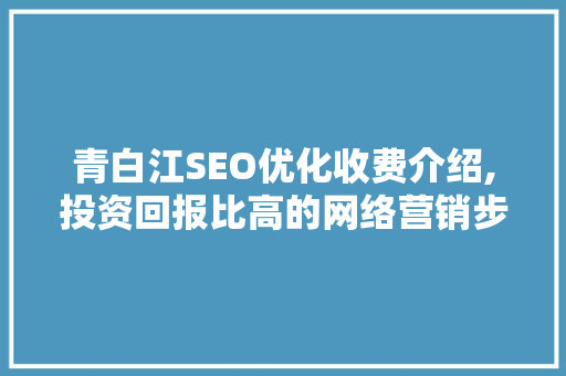 青白江SEO优化收费介绍,投资回报比高的网络营销步骤