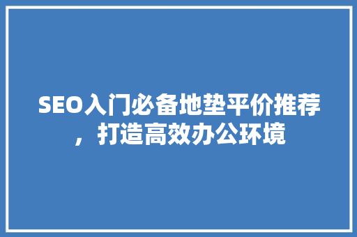 SEO入门必备地垫平价推荐，打造高效办公环境