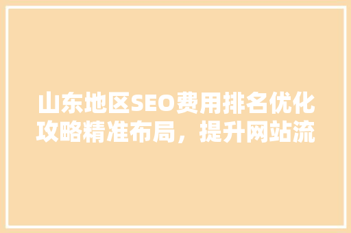 山东地区SEO费用排名优化攻略精准布局，提升网站流量与转化率