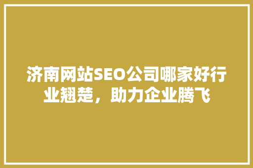 济南网站SEO公司哪家好行业翘楚，助力企业腾飞