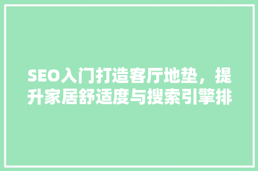 SEO入门打造客厅地垫，提升家居舒适度与搜索引擎排名