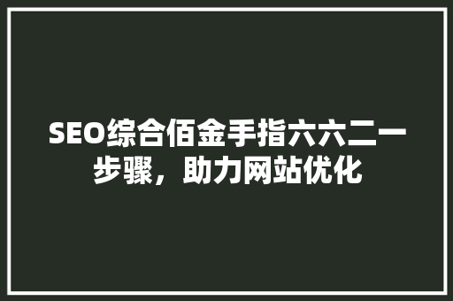 SEO综合佰金手指六六二一步骤，助力网站优化