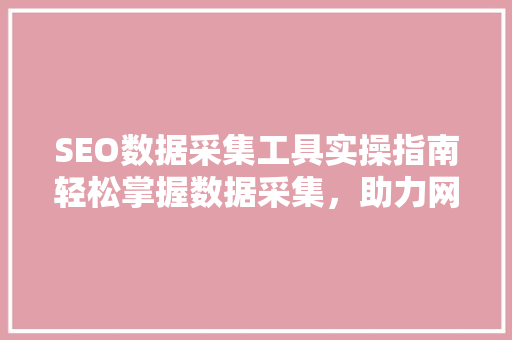 SEO数据采集工具实操指南轻松掌握数据采集，助力网站优化