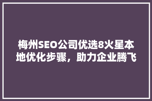 梅州SEO公司优选8火星本地优化步骤，助力企业腾飞