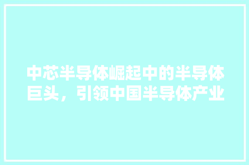 中芯半导体崛起中的半导体巨头，引领中国半导体产业发展新篇章