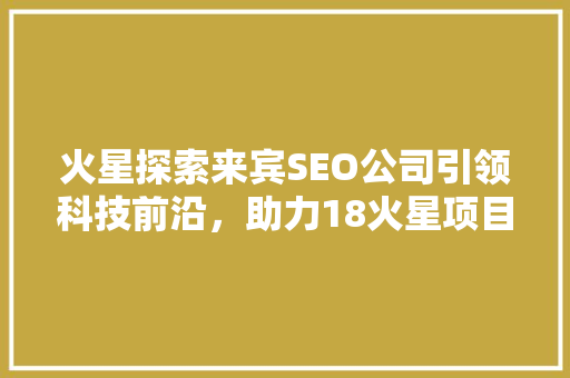 火星探索来宾SEO公司引领科技前沿，助力18火星项目