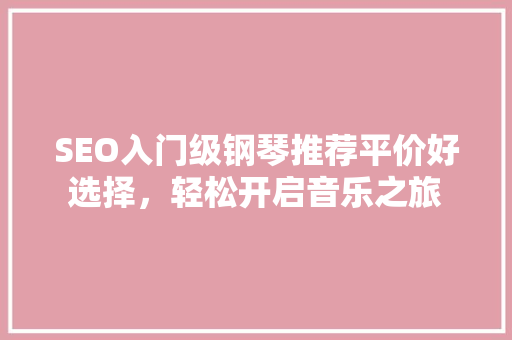 SEO入门级钢琴推荐平价好选择，轻松开启音乐之旅
