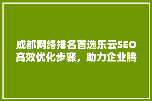 成都网络排名首选乐云SEO高效优化步骤，助力企业腾飞