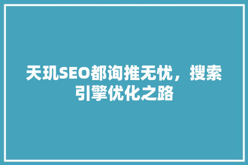 天玑SEO都询推无忧，搜索引擎优化之路