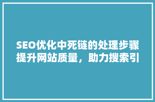 SEO优化中死链的处理步骤提升网站质量，助力搜索引擎排名