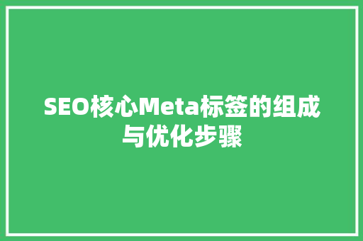 SEO核心Meta标签的组成与优化步骤